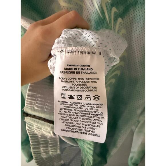 Nike Icon Clash Full Zip Long Sleeve Tie Dye Mesh Hoodie Jacket Green Womens Med - Picture 12 of 13